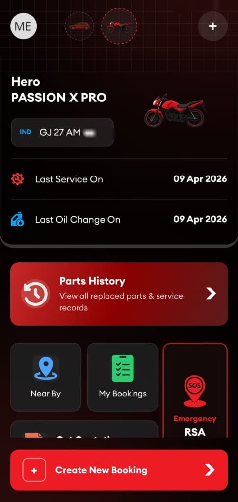 Garagewale App Interface